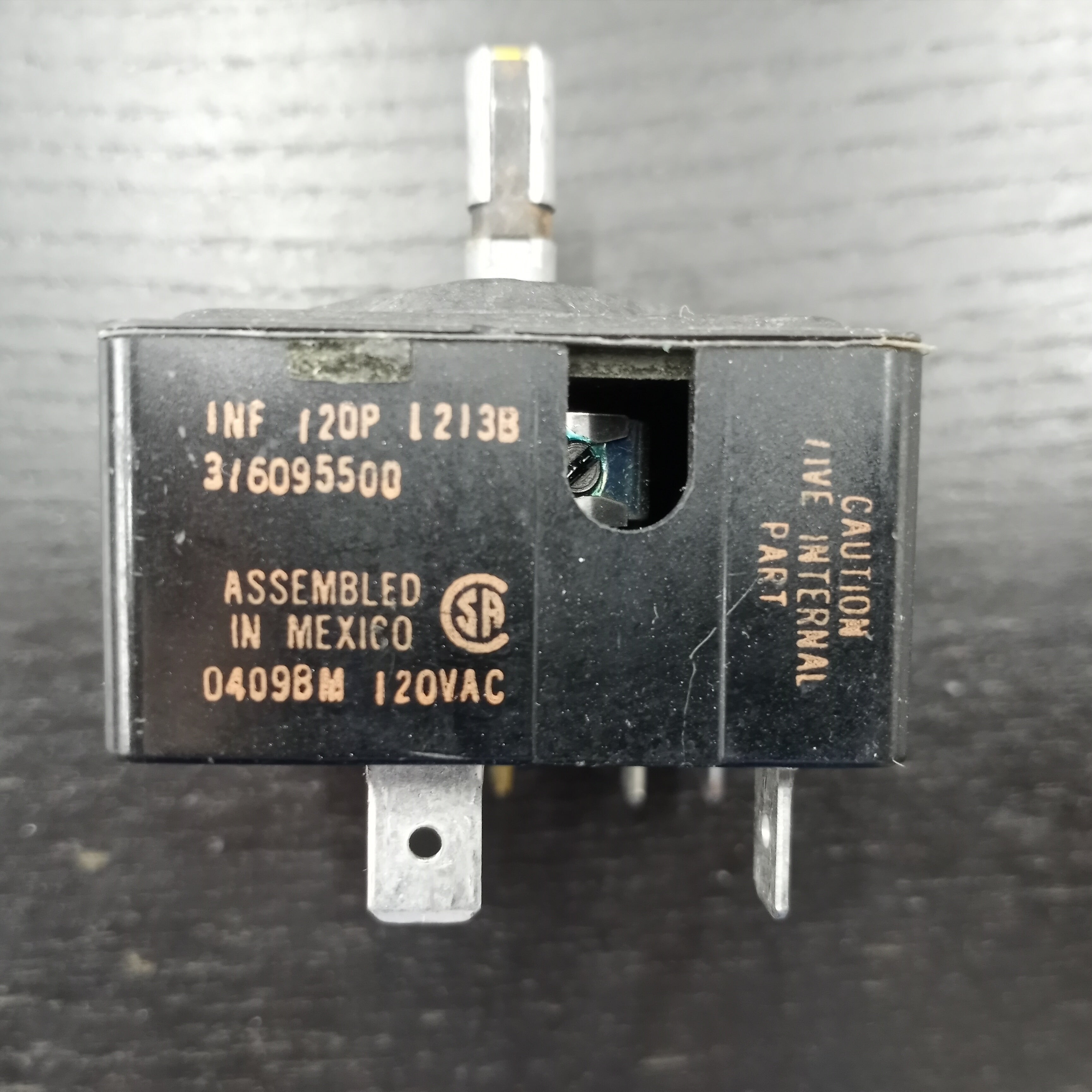 Frigidaire Range Warming Drawer Control Switch 316095500 Frigidaire Range Warming Drawer Control Switch 316095500